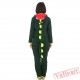 Spring & Autumn Green Dinosaur Kigurumi Onesies Pajamas for Women & Men