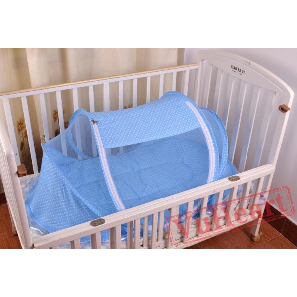 Blue Portable Folding Baby Mosquito Net
