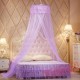 Lace Hanging Purple Mosquito Net for Double Bed