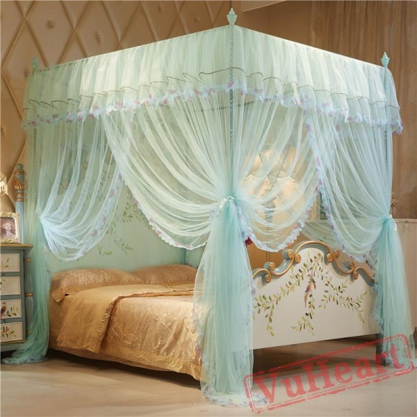 Elegant Square Purple Mosquito Net for Double Bed