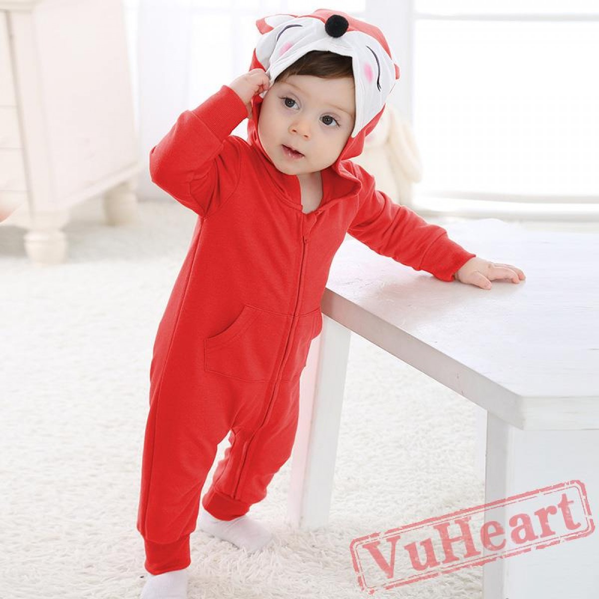 Winter Onesies - Baby Cute Red Fox Onesie Costume - Kigurumi Onesies