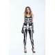 Woman Black Sexy Skeleton Adult Onesies Club Costumes