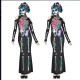 Woman Black Sexy Skeleton / Ghost Bride Adult Onesies Club Costumes