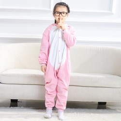 Child Pajamas Pink Pig Animal Costume Onesies