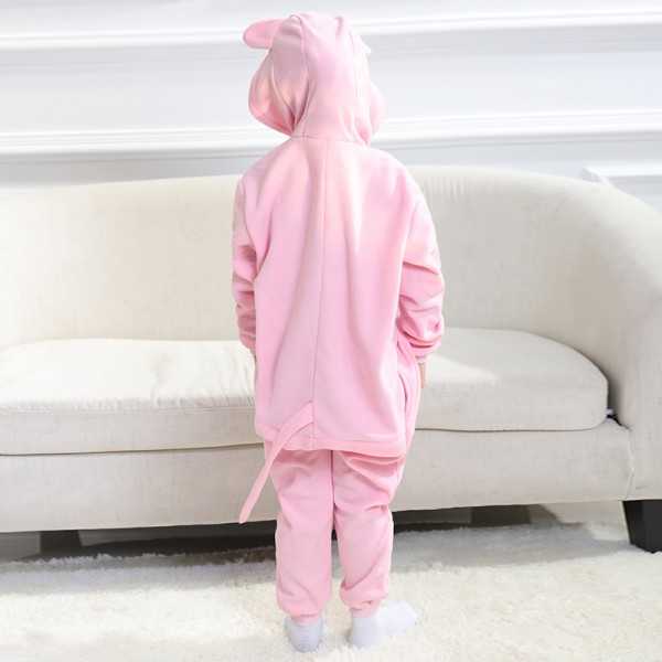 Child Pajamas Pink Pig Animal Costume Onesies