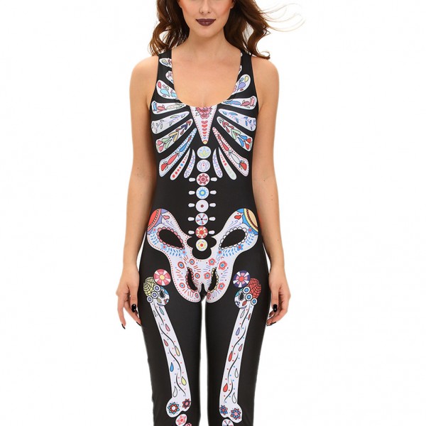 Skeleton Cosplay Costume nightclub sexy Onesie