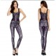 Adult Sexy Women Jumpsuit Sugar Skull Catsuit Costume Onesies