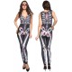 Adult Sexy Women Jumpsuit Sugar Skull Catsuit Costume Onesies