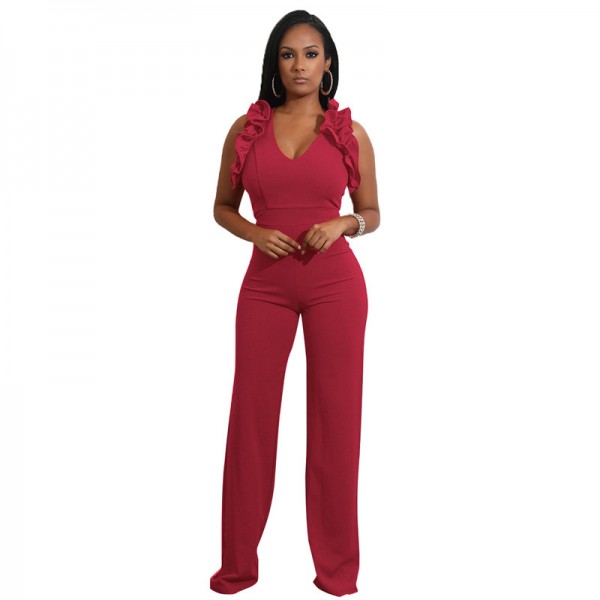 Jumpsuit Sexy bodysuit V Collar Women onesie