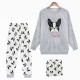 Flannel Pajamas Set Sweatshirt + Pants + Eye Mask