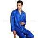 Mens Silk Satin Pajamas Set Striped Black