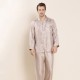 Silk Long Sleeve Mature Men Pajamas Sets