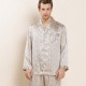 Men Silk Sleepwear Long-sleeve Pajama Set