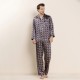 Men Silk Sleepwear Long-sleeve Pajama Set