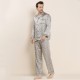 Men Silk Sleepwear Long-sleeve Pajama Set