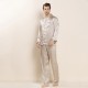 Men Silk Sleepwear Long-sleeve Pajama Set