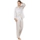 Silk Sleepwear Turn down Collar Men's Pajama Sets