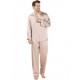 Silk Sleepwear Turn down Collar Men's Pajama Sets