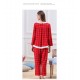 Long Cotton Ladies Comfort Lace Long Sleeve Pajamas Set