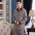 Mens Pajama Sets Fashion Cotton Long Sleeve Casual Plaid Pajamas