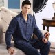 Fashion Men Pajamas Set Cotton Long Sleeve Warm Pajamas