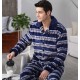 Mens Warm Flannel Pajamas Set Long Sleeve Soft Sleepwear