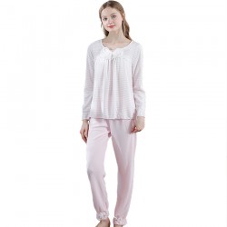 Cute Women Princess Bowknot Pajamas Set Pink Pajamas