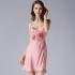 Sexy Sling Summer Pink Silk Pajamas for Women 