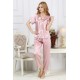 Short Sleeves V-neck Silk Pajamas Set for Women 