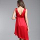Summer Sexy Red Sling Silk Pajamas for Women 
