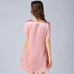 2017 Short Sleeves Silk Pajamas for Women 